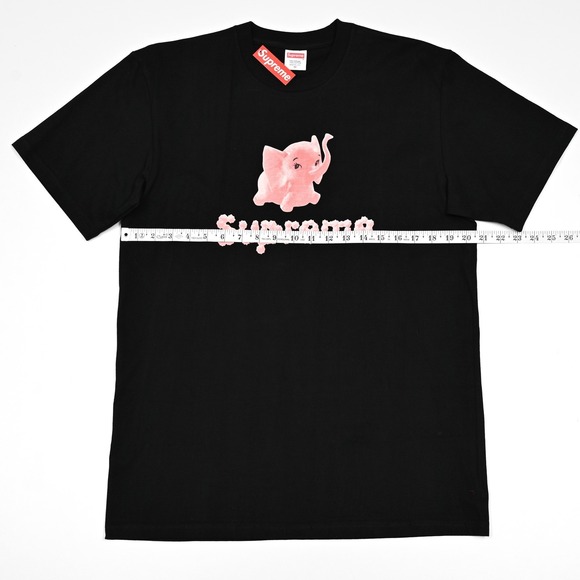 Supreme Elephant Tee T-shirt Black SS17 Medium Limited Rare Streetwear Deadstock - Picture 4 of 9